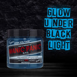 MANIC PANIC Mermaid Hair Dye - Classic High Voltage - Semi Permanent Hair Color - Neon, Cool Ocean Blue, Slightly Green Undertones - Glows In Blacklight - Vegan, PPD & Ammonia-Free - For Coloring Hair