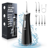 Water Flosser with 300mL/10.1oz Tank 4 Modes 6 Jet Tips,Dental Oral Irrigator for Home and Travel for Oral Care,USB Rechargeable Cordless Water Dental Picks for Teeth Cleaning,IPX7 Waterproof