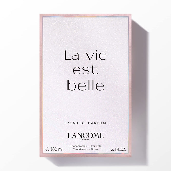 Lancôme La Vie Est Belle Eau de Parfum - Long Lasting Fragrance with Notes of Iris, Earthy Patchouli, Warm Vanilla & Spun Sugar - Floral & Sweet Women's Perfume, 3.4 Fl Oz