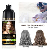 Hair Color Shampoo for Gray Hair – Magic Hair Dye Shampoo – Colors Hair in Minutes–Long Lasting–500 Ml–3-In-1 Hair Color–Ammonia-Free | Herbishh (Chestnut Brown)