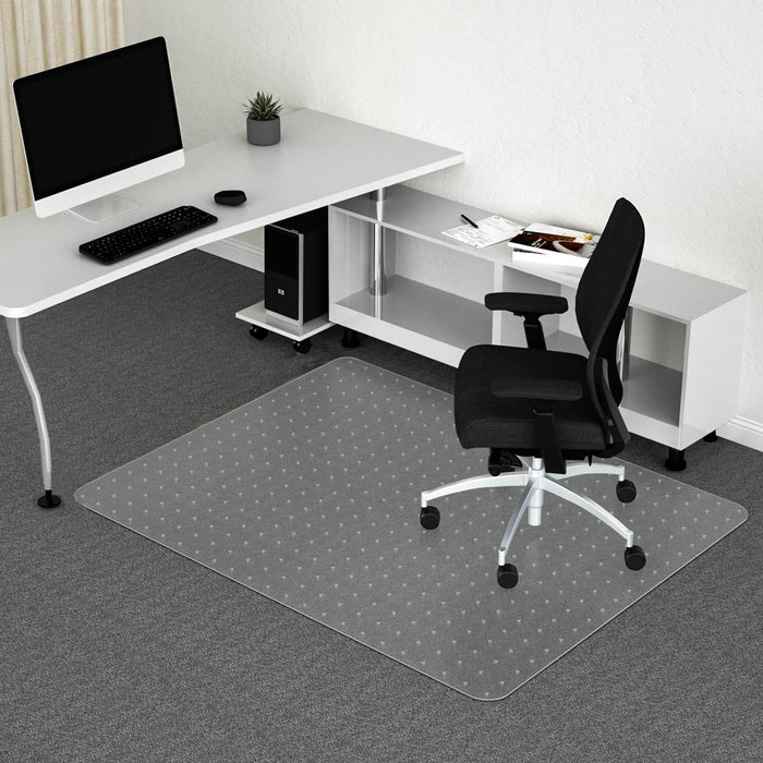 Naturei Chair Mat for Carpet, 36” x 48” Office Desk Floor Mat for Rolling Chairs, Easy Glide Floor Protector for Low Pile Carpet (Rectangle)