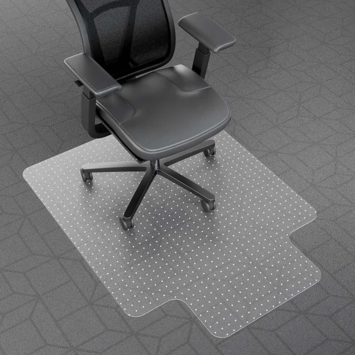 Naturei Chair Mat for Carpeted Floors - 48" x 36" Office Floor Mat for Rolling Chairs, Clear Plastic Desk Chair Mat, Easy Glide, Under Desk Carpet Protector for Home and Office, with Lip