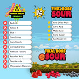 Final Boss Extremely Super Sour Candy, Natural Chewy Gummies Made with Dried Fruit, Free of Artificial Colors, Low Calorie Healthy Snack for Kids & Adults, 1.06oz, 27 Pack (All Sour Levels)