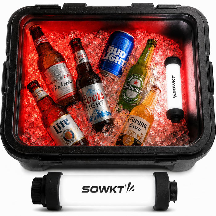 SOWKT® Waterproof Cooler Light - 55 Hours of Light on One Charge Rechargeable LED Light - Cooler Accessories Compatible with YETI, RTIC, ORCA, and More! Great for Camping, Fishing, Parties & Hunting!