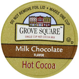 GROVE SQUARE Hot Cocoa Pods, Milk Chocolate, Single Serve (Pack of 24) (Packaging May Vary)