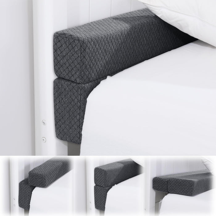 BALAPET Flodable Pillow for Headboard Gap,Bed Gap Filler Queen Size,Adjustable Bed Wedge Pillow for Headboard,Rectangular Bed Gap Filler,Foam Mattress Gap Filler(Gray,60 * 9.8 * 3in)