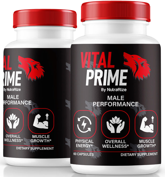 (2 Pack) Vital Prime for Men, Official Vital Prime Capsule, Supports Confidence and Performance, All Natural Male Formula for Overall Health and Well-Being, VitalPrime Complex (120 Capsules)