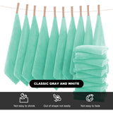 Microfiber Facial Cloths Fast Drying Washcloth 12 pack - Premium Soft Makeup Remover Cloths - Aqua Green