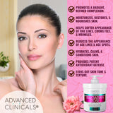 Advanced Clinicals Bulgarian Rose Anti Aging Vitamin E Moisturizer Body Lotion & Face Cream | Body Butter Cream | Skin Brightening + Tightening Lotion | Body Skin Care Products For Women, Large 16 Oz