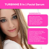 Turbinne 5 In 1 Overnight Facial Serum. 5 Powerful Serums. Retinol, Hyaluronic Acid, Niacinamide, Vitamin C & E. Powerful Anti-Aging, Reduce Wrinkles, Acne Scars, Dark Spots (Pack Of 3)