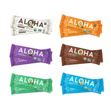 ALOHA Organic Plant Based Protein Bars - 6 Flavor Variety Pack - 12 Count, 1.9oz Bars - Vegan Snacks, Low Sugar, Gluten-Free, Low Carb, Paleo, Non-GMO, Stevia-Free, No Sugar Alcohol Sweeteners