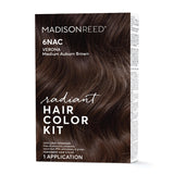 Madison Reed Radiant Hair Color Kit, Medium Chocolate Brown for 100% Gray Coverage, Ammonia-Free, 6NAC Verona Brown, Permanent Hair Dye, Pack of 1