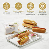 Hero Classic Hot Dog Bun - Delicious Rolls & Net Low Carb Hot Dog Buns | High Fiber, 0g Net Carbs, 0g Sugar & 90 Calories Per Serving | (16 Buns, Pack of 2)