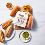 Hero Classic Hot Dog Bun - Delicious Rolls & Net Low Carb Hot Dog Buns | High Fiber, 0g Net Carbs, 0g Sugar & 90 Calories Per Serving | (16 Buns, Pack of 2)