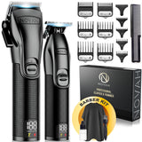 Novah® Professional Hair Clippers for Men, Professional Barber Clippers and Trimmer Set, Mens Cordless Hair Clippers for Barbers Haircut Kit Fade
