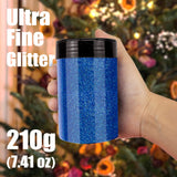 Iridescent Fine Glitter, 210G/7.41OZ Extra Fine Glitter Powder, Rainbow Craft Glitter for Resin, DIY Tumblers Painting, Body Nail Glitter, Festival Glitter for Christmas Decoration (Iridescent Green)