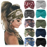 Jesries Women Headbands African Wide Hair Wrap Extra Turban Head Bands for Lady Large Sport Workout Stretch Non-slip Big Hair Bands