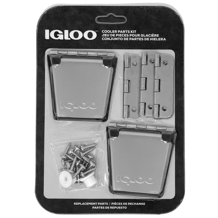 Igloo Cooler Heavy-Duty Stainless Steel Parts Kit - 2 Latches, 3 Hinges, Latch Posts & Screws - Marine-Grade, Corrosion-Resistant Parts