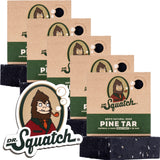 Dr. Squatch Men's Bar Soap - 5 Pack Pine Tar - All Natural Bar Soap for Men with Heavy Grit - 5 Bars of Soap and a Collectible Magnet