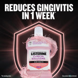 Listerine Clinical Solutions Gum Health Antiseptic Mouthwash, Antigingivitis & Antiplaque Oral Rinse Helps Prevent Buildup & Kills Germs for Healthier Gums, Icy Mint, Twin Pack, 2 x 1 L