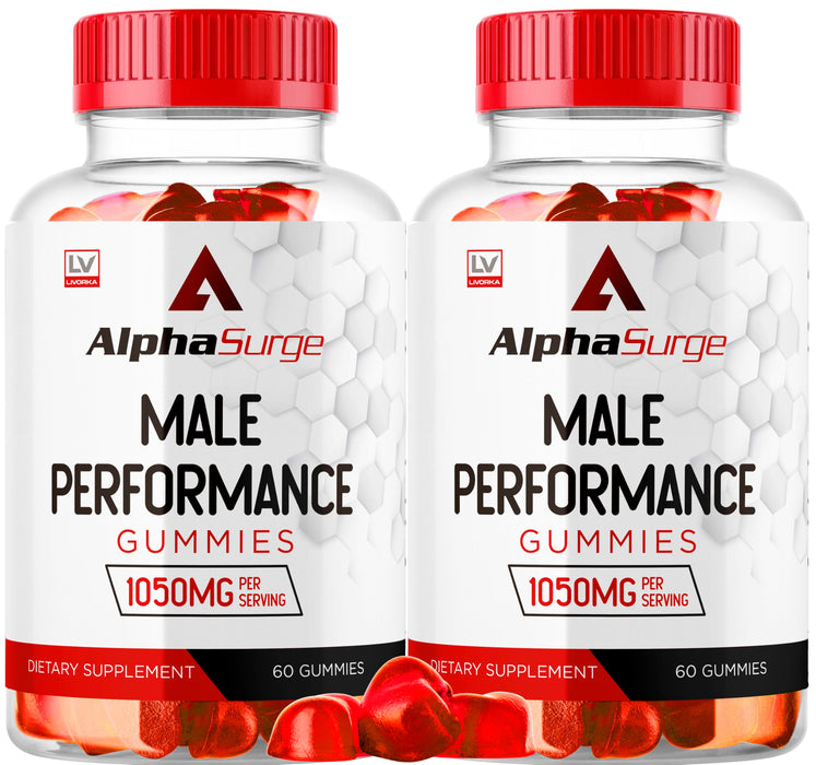 LIVORKA Alpha Surge for Men - Alpha Surge Gummies for Male, Alfa Surge Gummies 1050mg, Alpha Surge XL Gummie, Alphasurge Gummies, Alfa Surge Gummies, Alpha Sugre Male, 120 Gummies for 2 Month