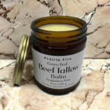 Prairie Fire Candles Beef Tallow Balm - 8 oz - Organic Grass Fed - Body Butter - Moisturizing Skin Care Fragrance Free - 8 oz