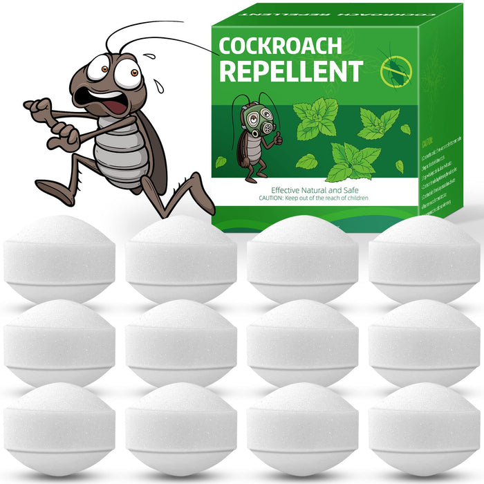 12 Pcs Cockroach Repellent for Indoor Outdoor Use - Natural Roach Repellent Peppermint Oil to Repels Roaches