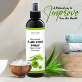 Aromasong Organic Aloe Vera After Sun Spray - 2X More Concentrated - After Sun Care, After Sun Aloe, Aloe Spray for Sunburn Relief, 8oz