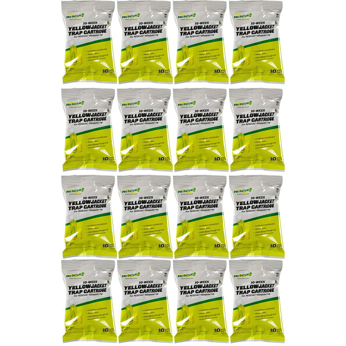 RESCUE! Yellowjacket Attractant Cartridge (10 Week Supply) – for RESCUE! Reusable Yellowjacket Traps - (16 Pack)
