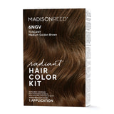 Madison Reed Radiant Hair Color Kit, Medium Golden Brown for 100% Gray Coverage, Ammonia-Free, 6NGV Tuscany Brown, Permanent Hair Dye, Pack of 1