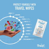 HAND SANITIZING TRAVEL WIPES - Individually Packed Premium Hand Sanitizing Wipes for Travel, Home, Office, School, etc. with Moisturizer - Manufactured in USA (Fragrance Free 30ct Box)