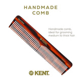 Kent 16T Double Tooth Hair Dressing Table Comb, Fine and Wide Tooth Dresser Comb For Hair, Beard and Mustache, Coarse and Fine Hair Styling Grooming Comb for Men, Women and Kids. Made in England