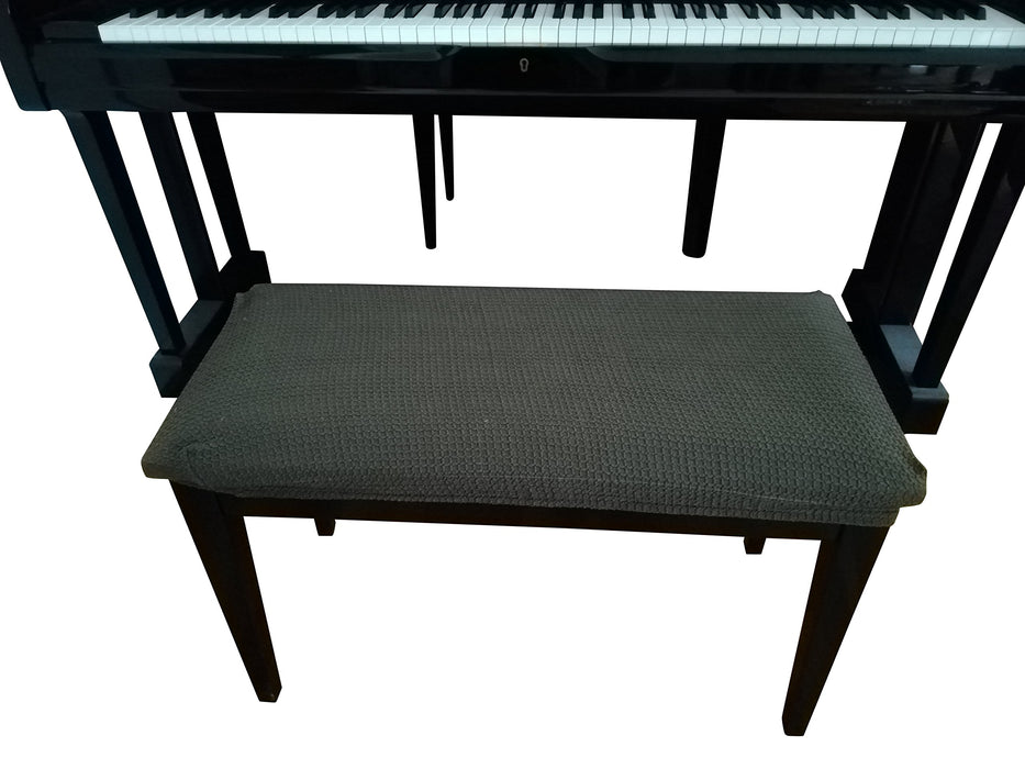 Qualitrusty Waterproof Piano Bench Cover - Perfect for Pets, Kids, Elderly, Weddings, Parties - Machine Washable, Elastic, Removable - Cleans Easily(Faded Brown)