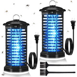 Qualirey 2 Pack Bug Zapper Outdoor Indoor with LED Light, 4200v 15 W Electric Mosquito Zapper, 3.9ft Power Cords, Ipx4 Waterproof Insect Fly Trap Outdoor for Home, Kitchen, Backyard, Camp, Plug in