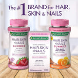 Nature's Bounty Hair, Skin & Nails Rapid Gummies, Argan-Infused Vitamin Supplement with Biotin , Supports Hair, Skin, and Nail Health for Women, 230 Count