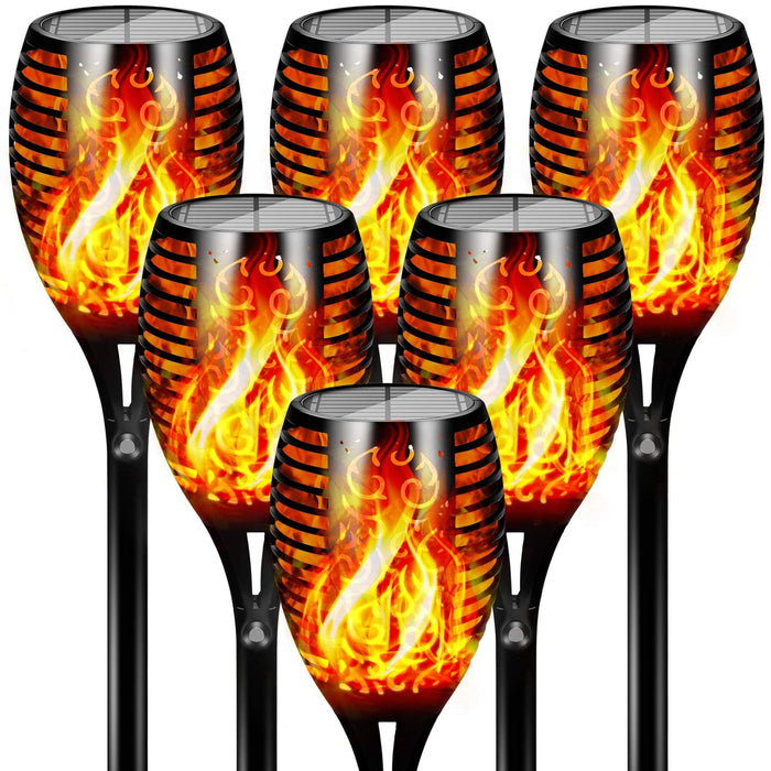 Otdair 43" Solar Torch Lights Outdoor with Flickering Flame for Halloween