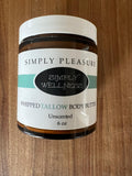 Simply PLEASURE Whipped Tallow Body Butter - LG 6 oz - Certified Beef Tallow - NO Chemicals - 100% Natural - UNSCENTED - Relieves Eczema, Psoriasis, Rosacea, Scars, Rashes & MORE