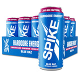 Spike High-Altitude Energy - 350 mg Caffeine, 800 mg Beta-Alanine, 1000 mcg Vitamin B12 - Sugar-Free Blue Raz 16 oz (Pack of 12)