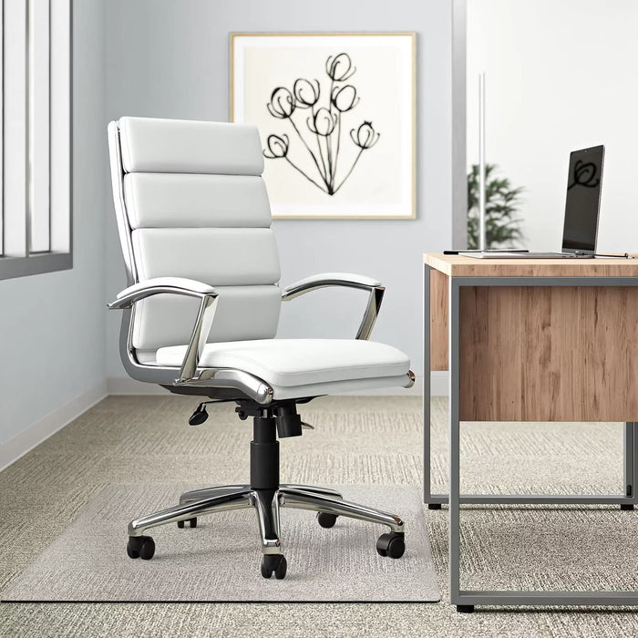 MIRUO Tempered Glass Office Chair Mat for Carpet - Desk Floor Mat (36" x 36" x 1/6", Transparent)