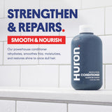 Huron Men’s Conditioner - Lightweight, Hydrating Conditioner - Eliminates Frizzy Hair, Moisturizes, & Restores Shine - Clean & Invigorating Scent - 100% Vegan Ingredients & Cruelty-Free - 11.8 Fl Oz