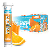 Zipfizz Daily Energy Drink Powder, Orange Cream, 20 Pack | 3-in-1 Sustained Energy, Rapid Hydration, and Essential Vitamins | Sugar-Free | Electrolyte Powder | Contains Vitamin B-12 & Antioxidants