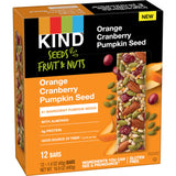 KIND Seeds Fruit & Nuts Snack Bar, Orange Cranberry | 5g Protein, High Fiber, Gluten Free Bars, 1.4 OZ, 12 Count