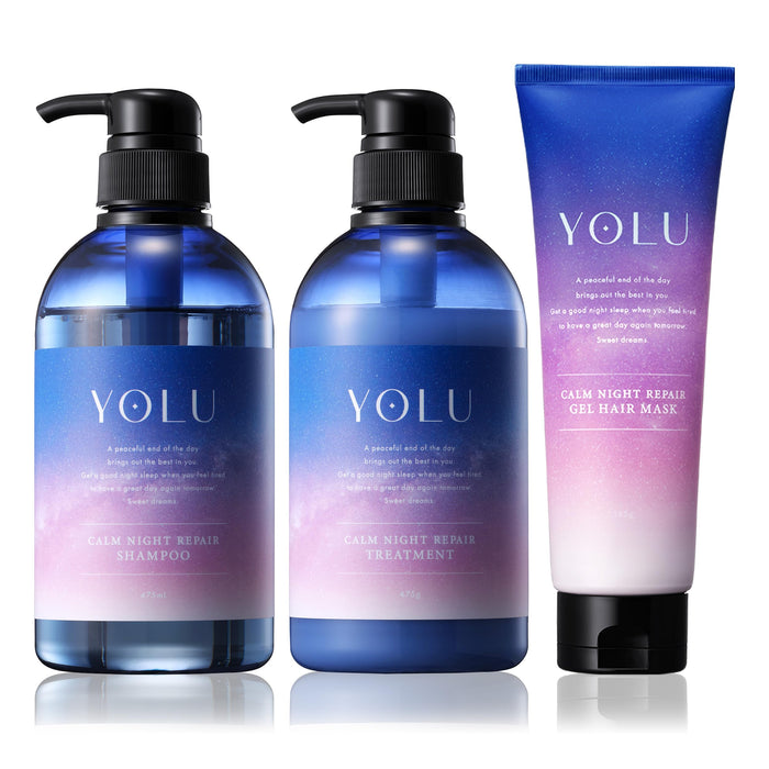 YOLU Yoru | Shampoo, Treatment, Hair Mask 3-piece Set Calm Night Repair