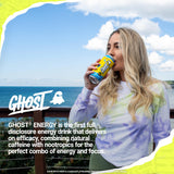 GHOST Energy Drink - 12-Pack, Sour Patch Kids Blue Raspberry, 16oz - Energy & Focus & No Artificial Colors - 200mg Natural Caffeine, L-Carnitine & Taurine - Gluten-Free & Vegan