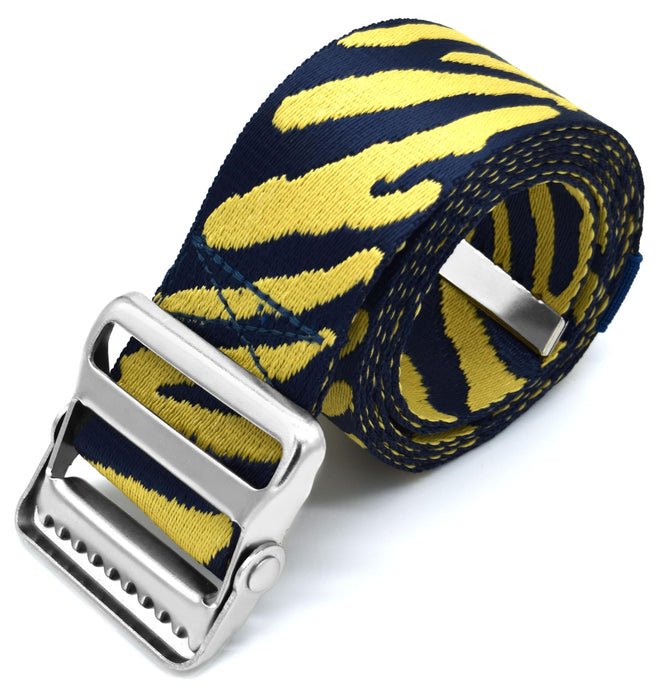 Transfer Belt with Metal Buckle by LiftAid - Transfer and Walking Aid with Belt Loop Holder for Assisting Patients, Nurses, Therapists, Home Care - 60"L x 2"W (Mountain Zebra)