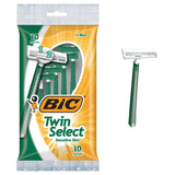 BIC Men's Twin Select Disposable Razor, Sensitive Skin, 10 count (Pack of 3)