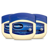 VASELINE Petroleum Jelly Original Provides Dry Skin Relief And Protects Minor Cuts Dermatologist Recommended And Locks In Moisture, 13 Ounce (Pack of 3)