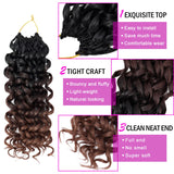 7 Packs GoGo Curl Crochet Hair 10 Inch Short Curly Crochet Hair for Women Beach Curl Water Wave Deep Twist Crochet Braids Synthetic Braiding Hair Extensions(10 Inch,T1B/4/30)