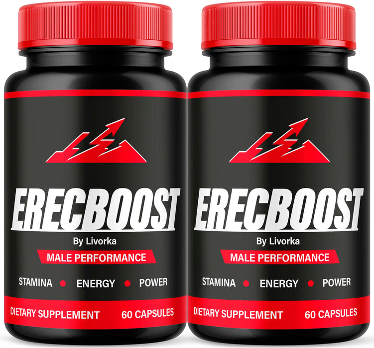 (2 Pack) Erecboost Capsules for Men, Erecboost Original, Erecboost for Men, ErecBooster, Erecboost En Capsulas, ErecaBoost Pills, Erecboost Pastillas, Erecboost Natural Advanced Formula, 120 Capsules