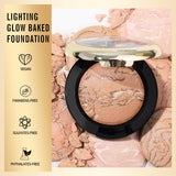 KIMUSE Lighting Glow Baked Foundation, Brighten Color, Color Corrector, Buildable Coverage, Lightweight Powder Foundation, Radiant Natural Finish